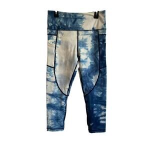 ZYIA Blue Tie Dye Capri Leggings with Pockets‎ - Size 6/8